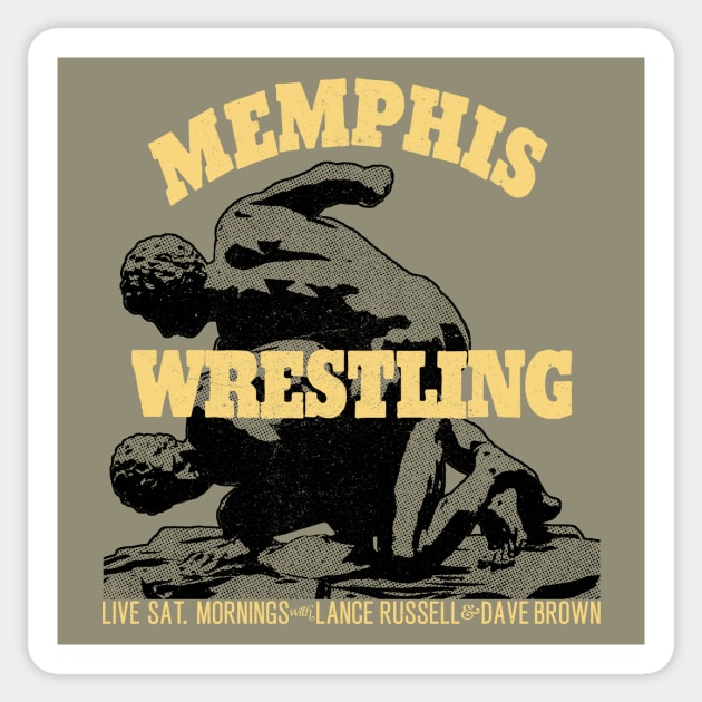 Memphis Wrestling with Lance Russell and Dave Brown Sticker by rt-shirts